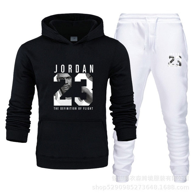 Unisex Jordan 23 Tracksuit Sweatshirt Men & Women Tracksuit Fleece Hoodie Sweater & Pants Jogging Homme Pullover 3XL Sporting Suit