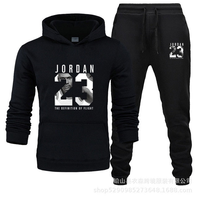Unisex Jordan 23 Tracksuit Sweatshirt Men & Women Tracksuit Fleece Hoodie Sweater & Pants Jogging Homme Pullover 3XL Sporting Suit