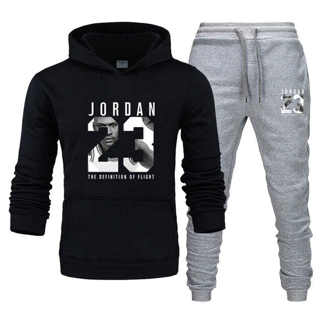 Unisex Jordan 23 Tracksuit Sweatshirt Men & Women Tracksuit Fleece Hoodie Sweater & Pants Jogging Homme Pullover 3XL Sporting Suit