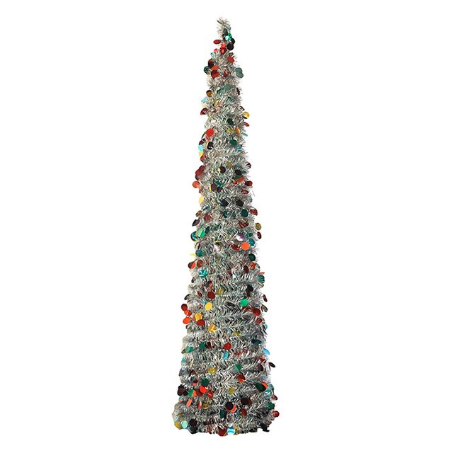 1.5m Diy Sequin Christmas Tree Popup Collapsible Tinsel Artificial Christmas Tree With Stand Christmas Decoration Trees 2021#G30