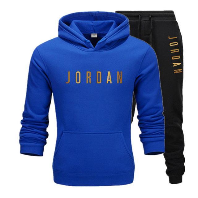 Men's Jordan 23 letter suit brand sportswear sportswear suit men's sports Hoodie + pants suit casual sportswear men's Hoodie