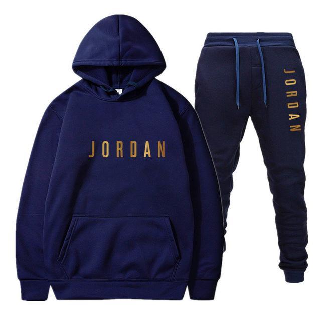 Men's Jordan 23 letter suit brand sportswear sportswear suit men's sports Hoodie + pants suit casual sportswear men's Hoodie