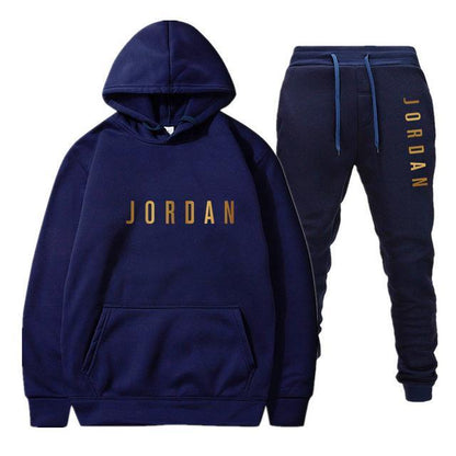 Men's Jordan 23 letter suit brand sportswear sportswear suit men's sports Hoodie + pants suit casual sportswear men's Hoodie
