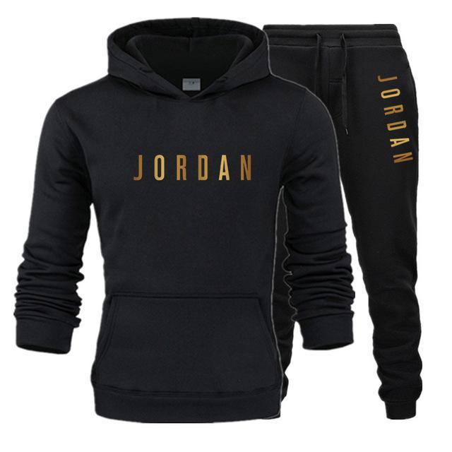 Men's Jordan 23 letter suit brand sportswear sportswear suit men's sports Hoodie + pants suit casual sportswear men's Hoodie