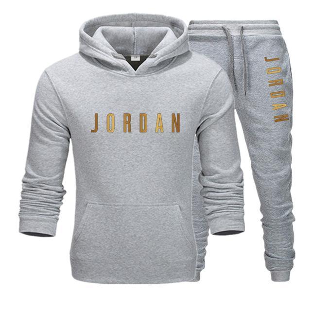 Men's Jordan 23 letter suit brand sportswear sportswear suit men's sports Hoodie + pants suit casual sportswear men's Hoodie