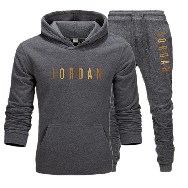 Men's Jordan 23 letter suit brand sportswear sportswear suit men's sports Hoodie + pants suit casual sportswear men's Hoodie