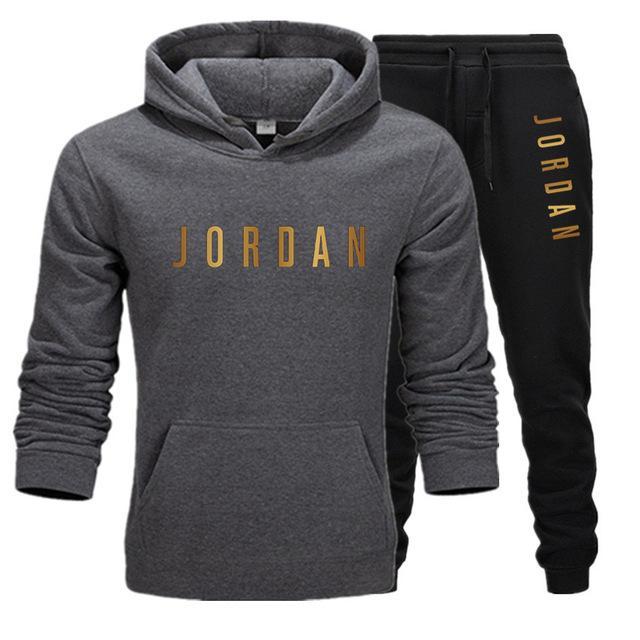 Men's Jordan 23 letter suit brand sportswear sportswear suit men's sports Hoodie + pants suit casual sportswear men's Hoodie