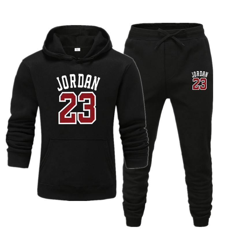 Men's Jordan 23 Tracksuit Sweatshirt Suit Fleece Hoodie Sweater & Pants Jogging Homme Pullover 3XL Sporting Suit