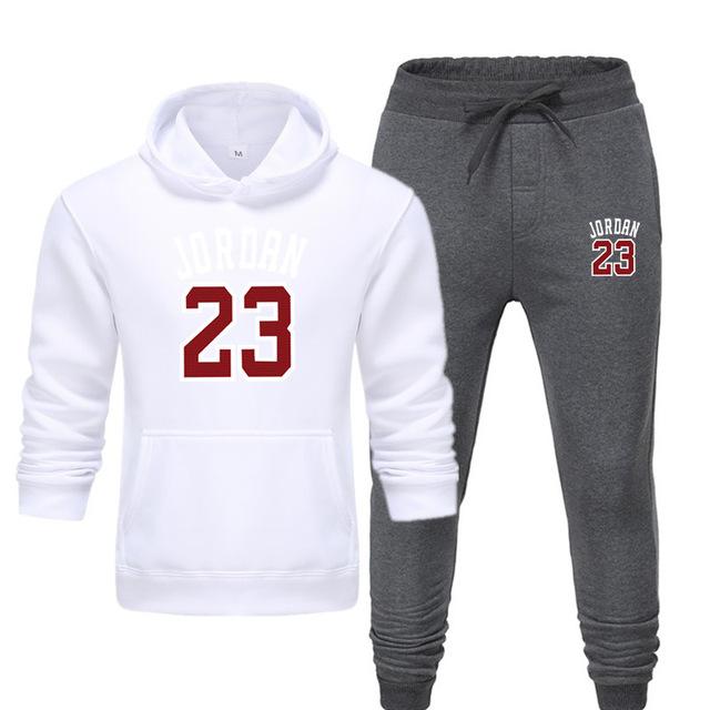 Men's Jordan 23 Tracksuit Sweatshirt Suit Fleece Hoodie Sweater & Pants Jogging Homme Pullover 3XL Sporting Suit