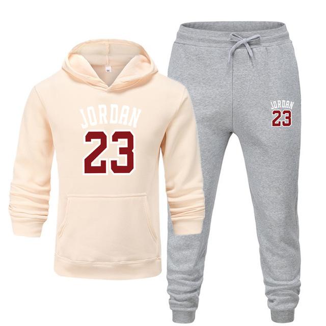 Men's Jordan 23 Tracksuit Sweatshirt Suit Fleece Hoodie Sweater & Pants Jogging Homme Pullover 3XL Sporting Suit