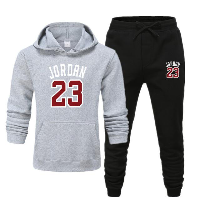Men's Jordan 23 Tracksuit Sweatshirt Suit Fleece Hoodie Sweater & Pants Jogging Homme Pullover 3XL Sporting Suit