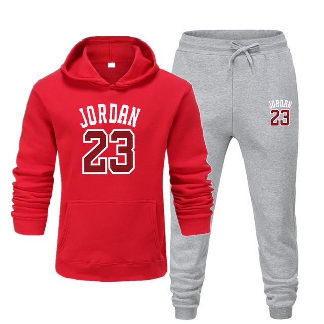Men's Jordan 23 Tracksuit Sweatshirt Suit Fleece Hoodie Sweater & Pants Jogging Homme Pullover 3XL Sporting Suit