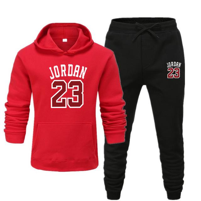 Men's Jordan 23 Tracksuit Sweatshirt Suit Fleece Hoodie Sweater & Pants Jogging Homme Pullover 3XL Sporting Suit