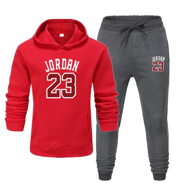 Men's Jordan 23 Tracksuit Sweatshirt Suit Fleece Hoodie Sweater & Pants Jogging Homme Pullover 3XL Sporting Suit