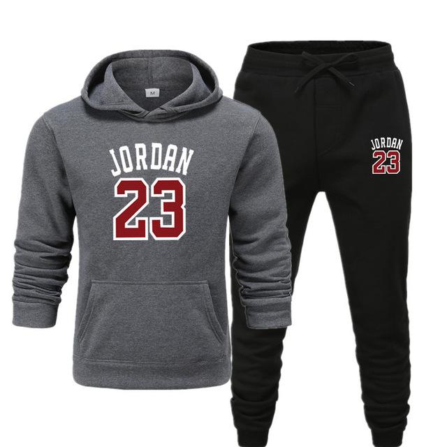 Men's Jordan 23 Tracksuit Sweatshirt Suit Fleece Hoodie Sweater & Pants Jogging Homme Pullover 3XL Sporting Suit