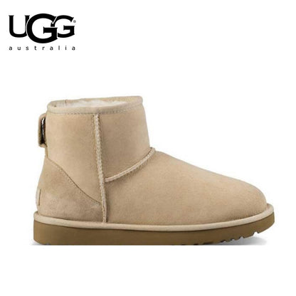 Original UGG Boots Middle boots Short plush Fur Lined Women Short Ankle Winter Suede Snow Boots Tassels Warm Shoes Class