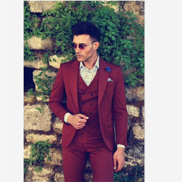 Custom Slim Light Gray Black Dress Men Suit Wedding Hot Sale Groom Tuxedo erno Masculino Best Man Men's Suits 3-piece (Jacket+Pa