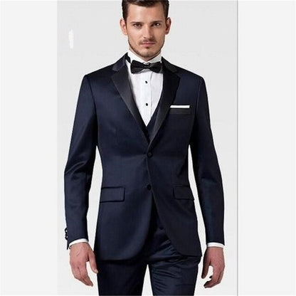 Custom Slim Light Gray Black Dress Men Suit Wedding Hot Sale Groom Tuxedo erno Masculino Best Man Men's Suits 3-piece (Jacket+Pa