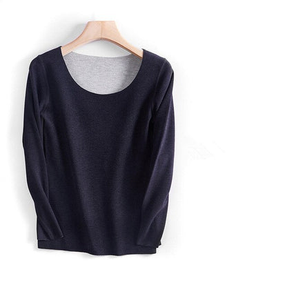 Woman undershirt autumn warm underwear top thermal clothing o neck long sleeve women's soft skin warm winter bottoming shirt