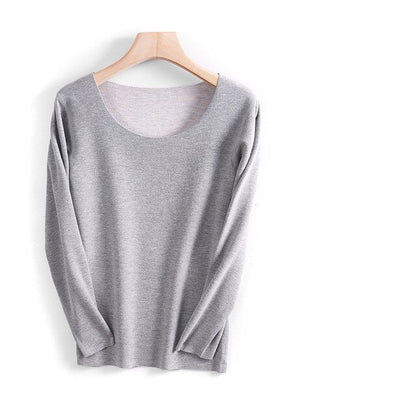 Woman undershirt autumn warm underwear top thermal clothing o neck long sleeve women's soft skin warm winter bottoming shirt