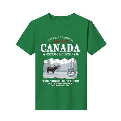 new printed t-shirt  moose canada  short-sleeved fashion Loose Top mens customization