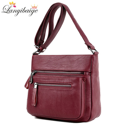 High Quality Leather Crossbody Bags for Women 2021 New Luxury Designer Shoulder Bag Leisure Tote Bag for Lady Messenger Bags
