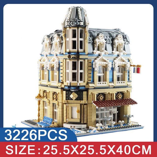 Architecture Building Blocks Creator Expert Technic City Street view kits European Houses Bricks Kids toys for children Gifts