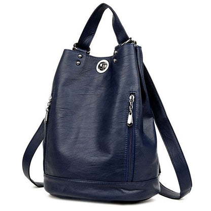 Beibaobao Women's Backpack Fashion Women's Schoolbag Leather Bag Women's Backpack