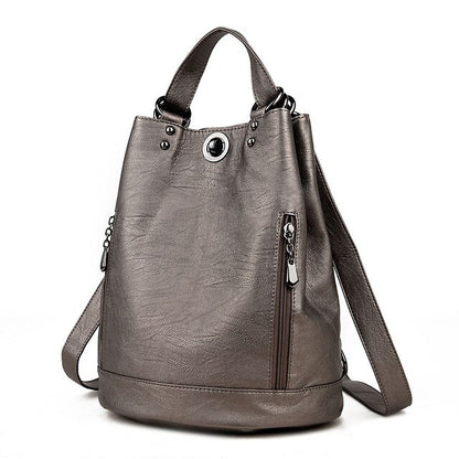 Beibaobao Women's Backpack Fashion Women's Schoolbag Leather Bag Women's Backpack