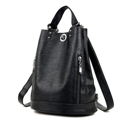 Beibaobao Women's Backpack Fashion Women's Schoolbag Leather Bag Women's Backpack