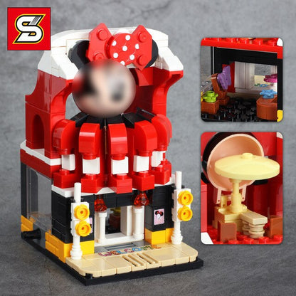 876 PCs Luxury Street View Building 4 Beach Appliance Shops Jewelry Shops Game Houses And Bars Compatible With LEGOinglys Bricks