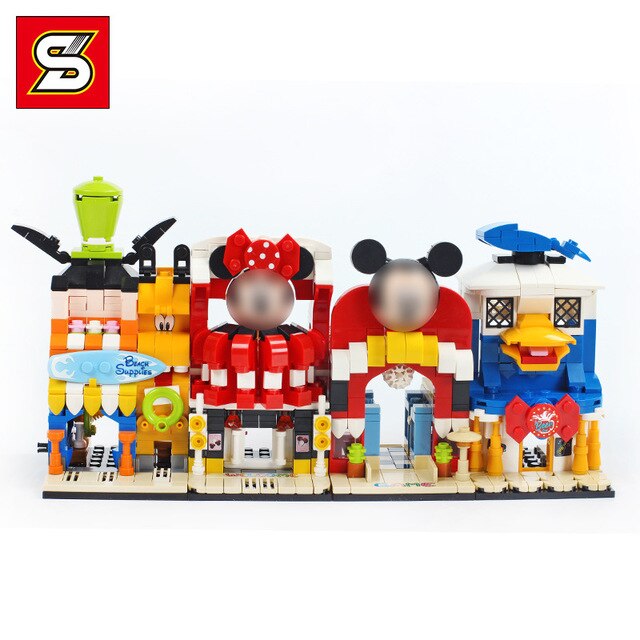 876 PCs Luxury Street View Building 4 Beach Appliance Shops Jewelry Shops Game Houses And Bars Compatible With LEGOinglys Bricks