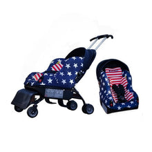 Cargar imagen en el visor de la galería, Sit on Stroll 5 In 1 Baby Car Seat Stroller Convertible Car Seat Foldable Multiple Stroller Travel Baby Stroller with Car Seat
