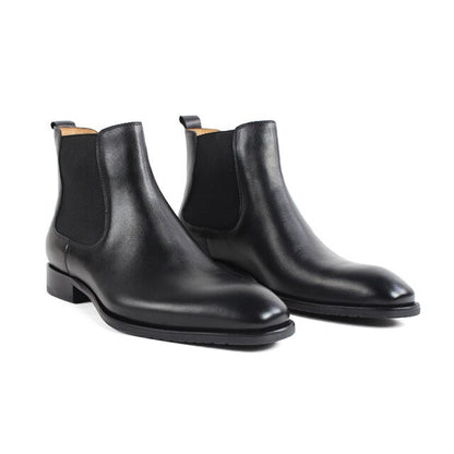 Vikeduo Handmade Men's Chelsea Boots 2019 Genuine Leather Shoes Solid Male Vintage Boot Ankle Party Office Brown Sapatos