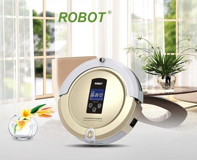 Robot Vaccum Cleaner Auto Sweep,Mop,Sterilize,LCD Touch Screen,Schedule,Auto Charge Free Shipping