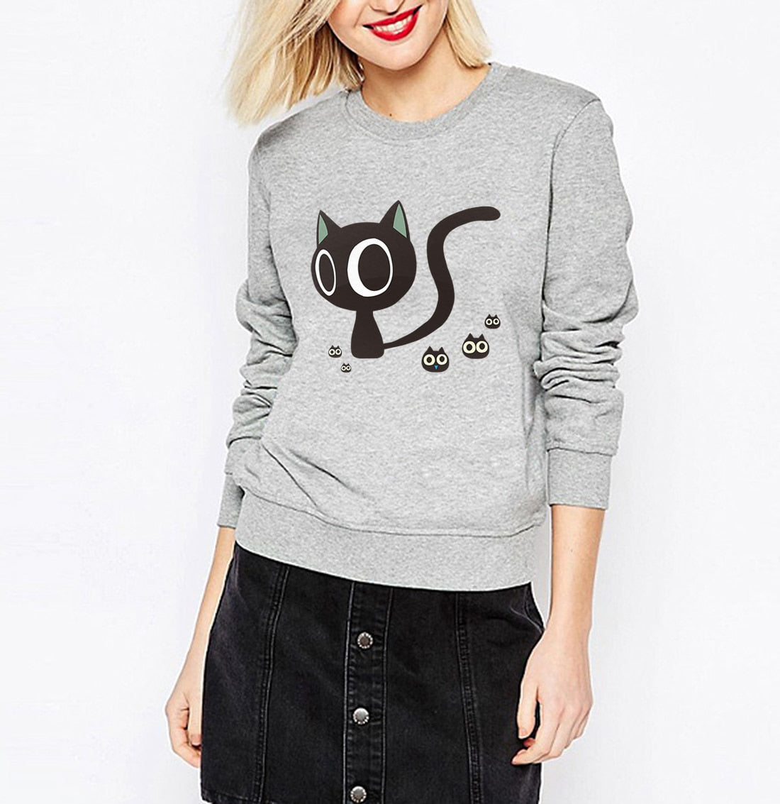 Streetwear Style Hipster Hoodies for ladies autumn winter fleece punk sweatshirts women round neck pullovers 2019 new tracksuits