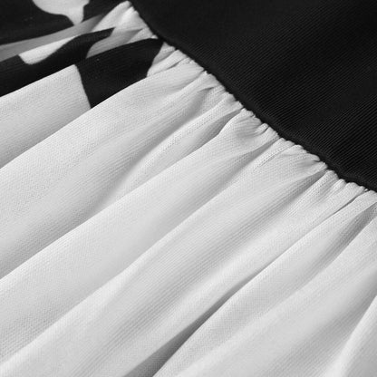 summer dress women 2019 robe femme vestidos de verano Casual Plus Size O-Neck Print Stitching Off-Shoulder Short Sleeve Dress Z4