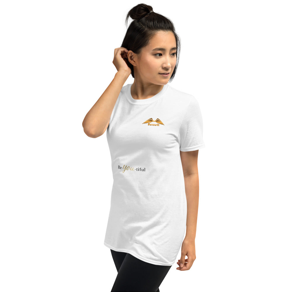 Women's Short-Sleeve Unisex T-Shirt, Text: Be-You-tiful