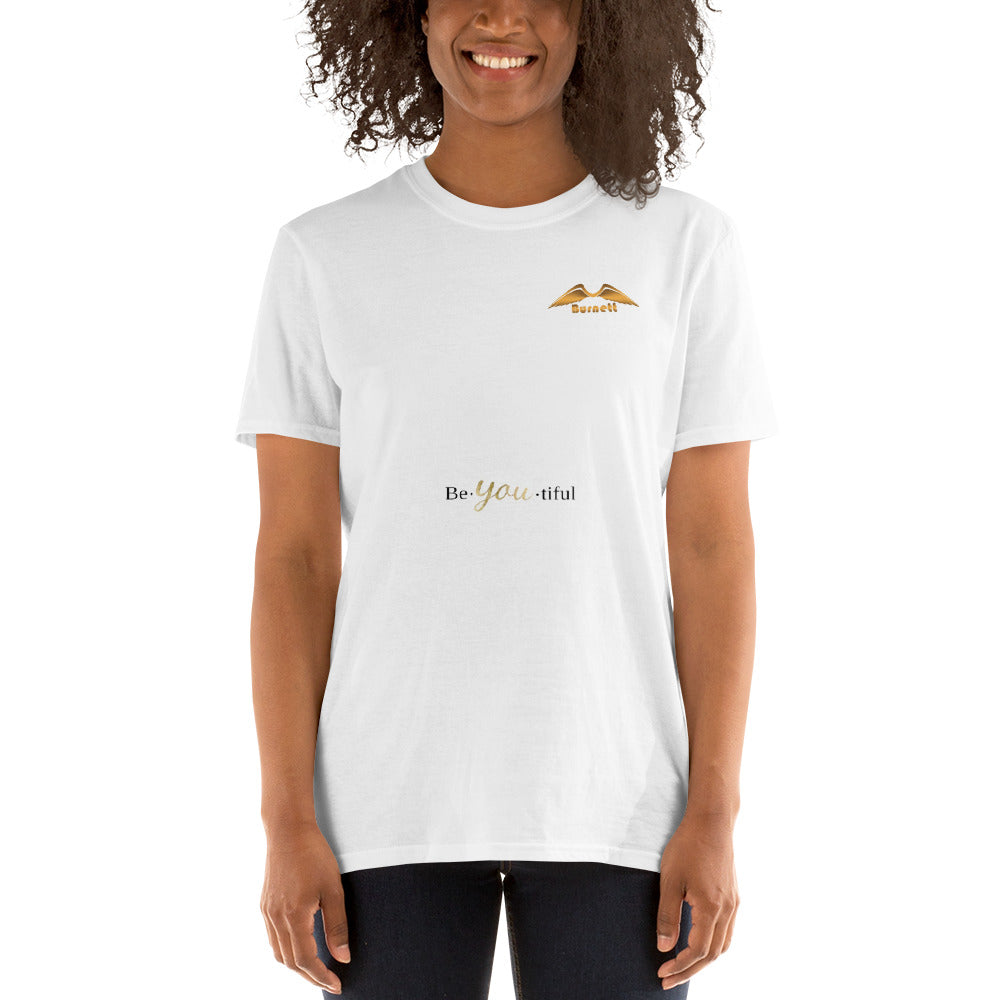 Women's Short-Sleeve Unisex T-Shirt, Text: Be-You-tiful