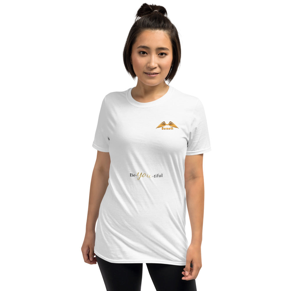 Women's Short-Sleeve Unisex T-Shirt, Text: Be-You-tiful