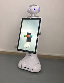 English Speech Robot Artificial Intelligence Education Robot Voice Used in School Museum Application. Automated Services